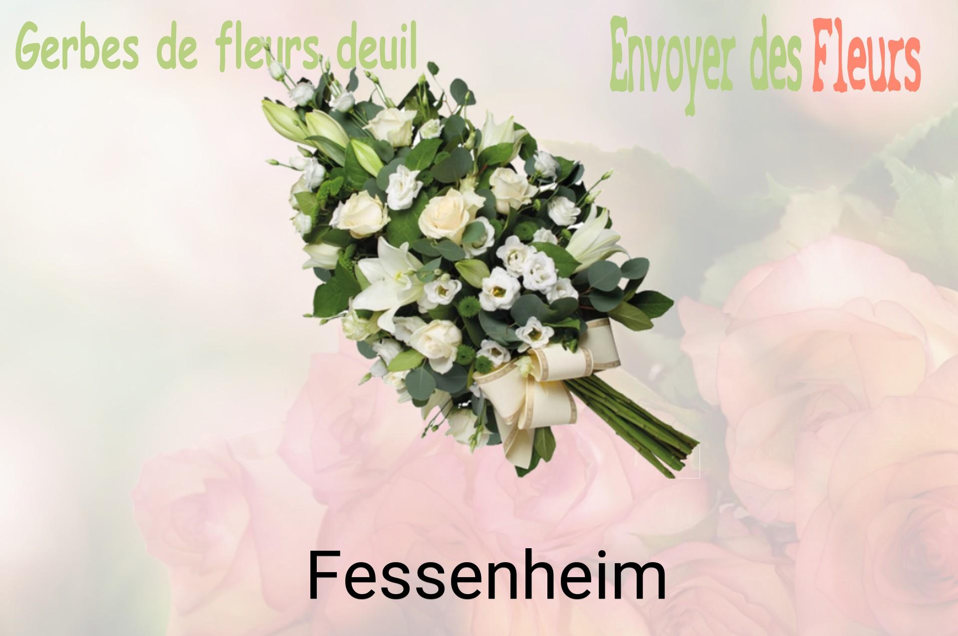 Gerbe de fleurs de deuil livrée à Fessenheim